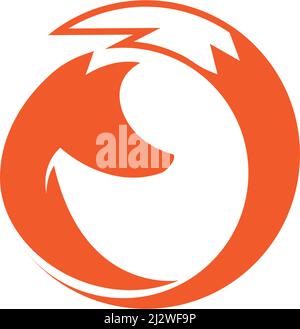 Fox logo illustration vector template Stock Vector