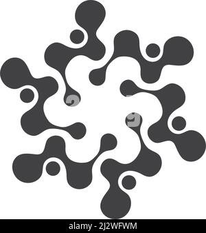 Molecule logo icon illustration vector template Stock Vector