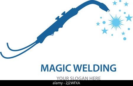 Welding logo illustration vector template Stock Vector