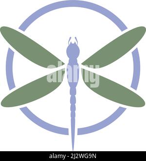 Dragonfly logo vector template Stock Vector