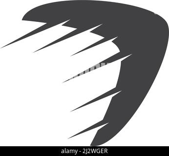 Boomerang logo illustration vector flat design Stock Vector
