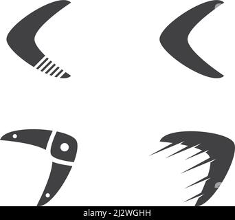 Boomerang logo illustration vector flat design Stock Vector