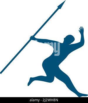 Athletics player silhouette illustration vector Stock Vector