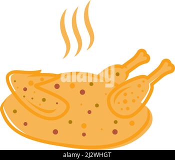 Fried chicken vector illustration icon Stock Vector