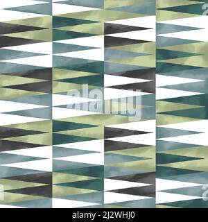 Seamless Geometrical Print - Digital Triangular pattern with Gradation Stock Photo