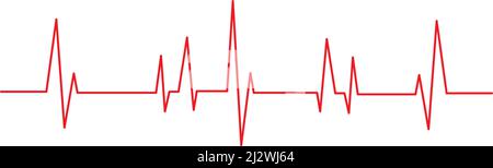 Pulse line ilustration vector template Stock Vector