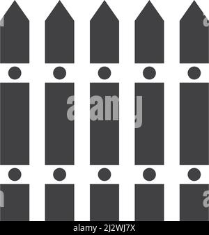 Fence logo icon vector illustration flat design Stock Vector