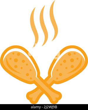 Fried chicken vector illustration icon Stock Vector