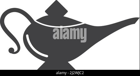 Magic lamp logo vector illustration design Stock Vector
