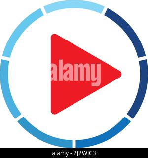 Live streaming play logo icon vector template Stock Vector