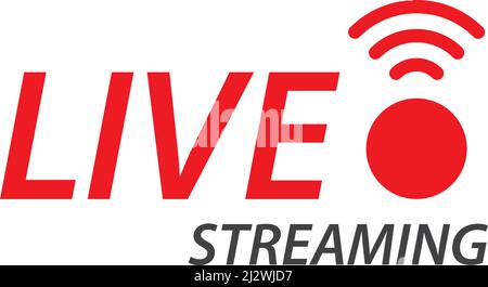 Live streaming play logo icon vector template Stock Vector