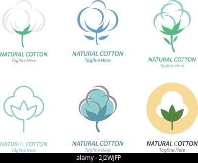 Cotton logo illustration vector design Stock Vector