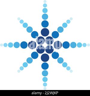 Circle dots abstract business logo vector template Stock Vector