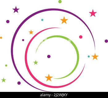 Circle magic swirl logo vector illustration Stock Vector