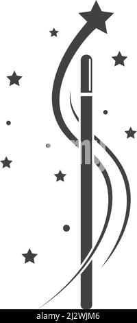 Wand Magic stick icon vector template Stock Vector