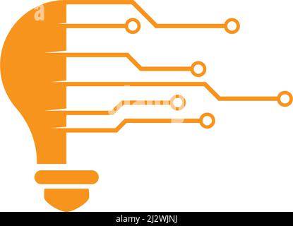 Bulb logo vector ilustration template Stock Vector