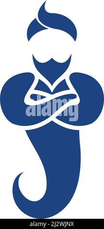 Genie logo illustration vector design Stock Vector