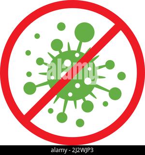 Bacterial virus icon vector flat design Stock Vector