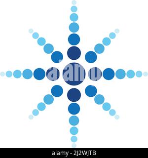 Circle dots abstract business logo vector template Stock Vector