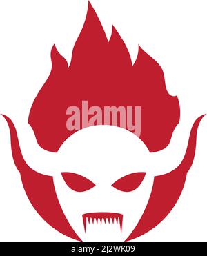 Devil character logo ilustration vector template Stock Vector