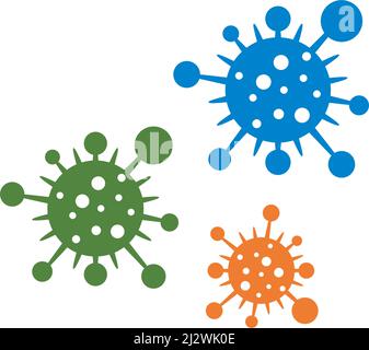 Bacterial virus icon vector flat design Stock Vector