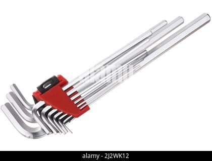 Set of hex keys isolated on white background Stock Photo