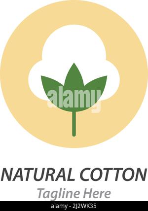 Cotton logo illustration vector design Stock Vector