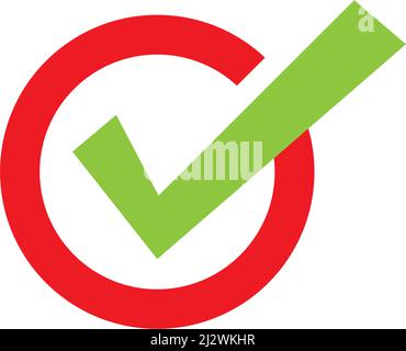 Check mark icon V Letter Logo Template Stock Vector