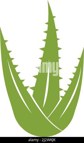 Aloe vera logo vector ilustration template Stock Vector