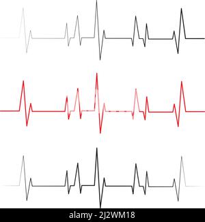 Pulse line ilustration vector template Stock Vector