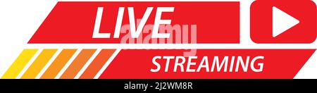 Live streaming play logo icon vector template Stock Vector