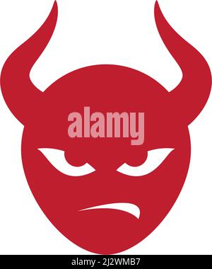 Devil character logo ilustration vector template Stock Vector