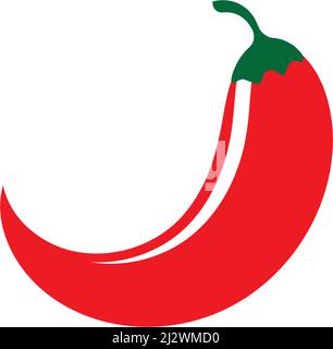 Chili illustration logo vector template Stock Vector