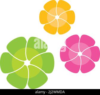 Beautiful flower logo template vector Stock Vector
