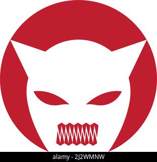 Devil character logo ilustration vector template Stock Vector