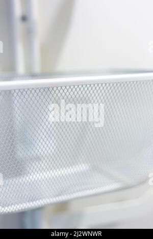 Premium AI Image  Metal Shelves for Closet Storage in White Mesh