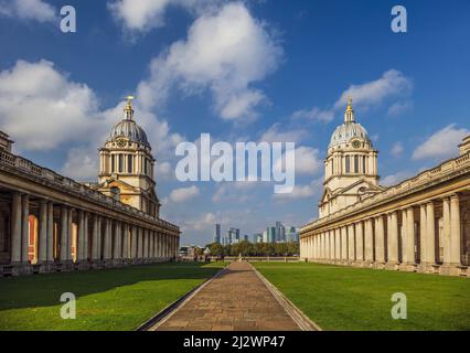 The Old Royal Naval College Greenwich, London. Stock Photo