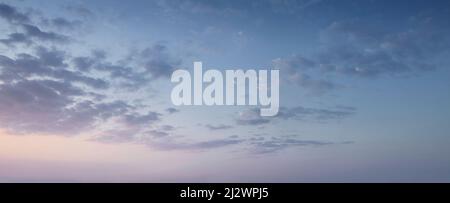Panorama of dramatic sky at sunset Stock Photo