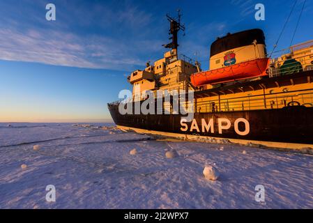 Tourist ride on the historic icebreaker Sampo, Kemi, Finland Stock Photo