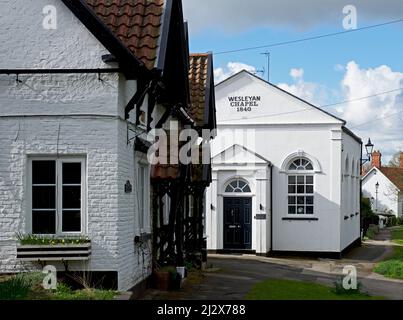Wesleyan chapel in the village of Bishop Burton, East Yorkshire, England UK Stock Photo