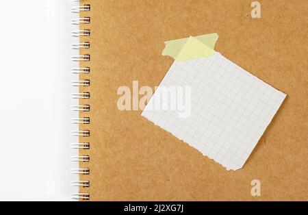 Craft sheet notebook background Stock Photo