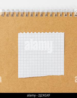 Craft sheet notebook background Stock Photo