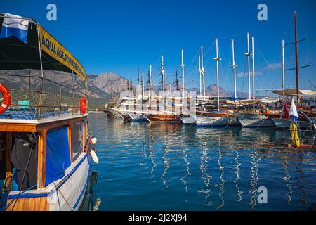 Kemer Marina, Antalya Province in Turkey Stock Photo