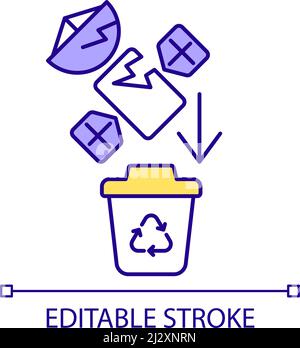 Space junk cleaning RGB color icon Stock Vector