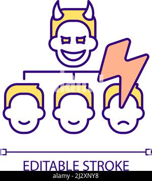 Toxic leader RGB color icon Stock Vector