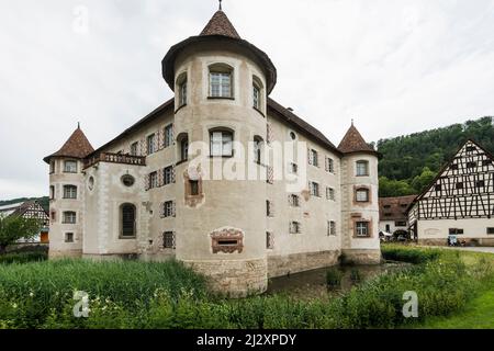 Moated Castle Glatt, Sulz am Neckar, Neckar, Black Forest, Baden-Wuerttemberg, Germany Stock Photo