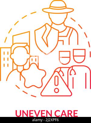 Uneven care concept icon Stock Vector Image & Art - Alamy