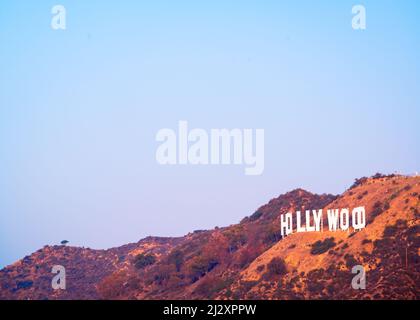 LOS ANGELES, CALIFORNIA - NOVEMBER 11, 2013: Hollywood sign in Los Angeles, California. The landmark sign dates from 1923.