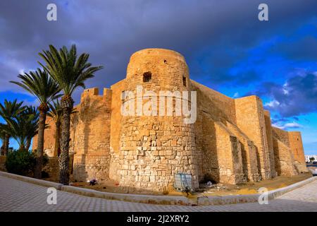 Tunisia, South Region, Governorate of Medenine, Island of Djerba, Houmt-Souk, Fort Bordj el Kebir from the 15th century Stock Photo