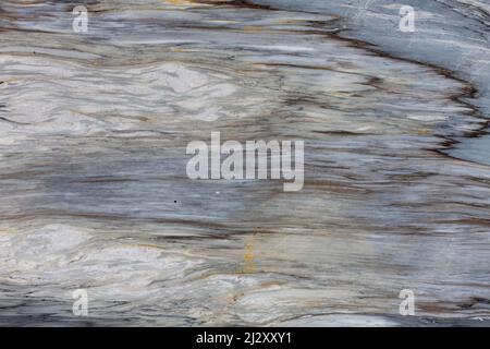 Blue and grey marble texture, close up. Stock Photo